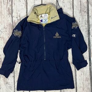Vintage 90s Notre Dame Fighting Irish Champion 1990s Windbreak Coat Jacket